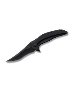 Brous Blades Vendetta Blackout with Black G-10 Handles and Black Coated D2 Tool Steel 4'' Tanto Plain Blade 