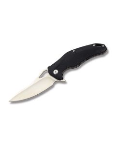 Brous Blades VR-71 with Black G-10 Handles and l Satin Coated D2 Tool Steel 4'' Drop Point Plain Blade Model VR-71 G10/SATIN