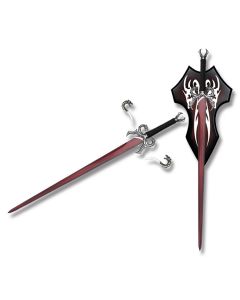 Master Cutlery Fantasy Sword with Double Dragon Daggers and Display Plaque Model FM-453