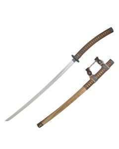 Master Cutlery Reverse Jintachi Sword with Elegant Brown Cord Wrapped Handle