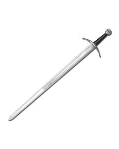 Medieval Crusader's Sword with Display Plaque