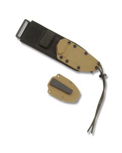 ESEE Knives ESEE-4 Coyote Brown Molded Sheath with Clip Plate and MOLLE Back Model ESEE-21SS