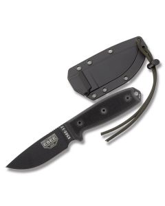 ESEE Knives ESEE-3 witl Black G-10 Handles with Black Epoxy Coated 1095 Carbon Steel 3.88" Drop Point Plain Blade with Black Molded Plastic Sheath Model ESEE-3-MILP-BLK