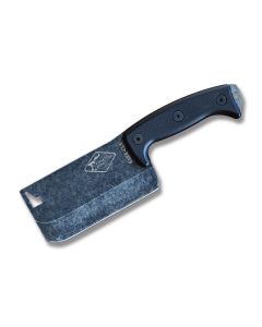 ESEE Knives Expat Cleaver with Black G-10 Handles and Tumbled Black Oxide Finish 1095 Carbon Steel Cleaver Plain Edge Blades Model ESEE-CL1