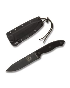 ESEE Knives ESEE-CM6 with Black G-10 Handles and Gunsmoke Epoxy Coated 1095 Carbon Steel 11.063" Clip Point Plain Blade with Black Kydex Sheath Model ESEE-CM6-TG-B