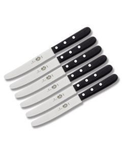 Victorinox 6 Piece Steak Knife Set with Rosewood Handle and Stainless Steel Blades Model 400046