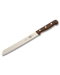 Victorinox Cutlery 8.375" Wavy Edge Bread Knife with Wood Handle and Stainless Steel Blade Model 40049