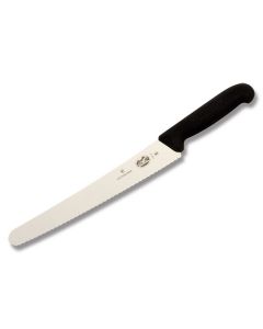 Victorinox 10" Wavy Edge Bread Knife with Black Fibrox Handle and Stainless Steel Blade Model 40546