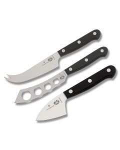 Victrinox 3pc Cheese Knife Set with Black POM Handles and Stainless Steel Blades Model 6863206