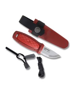 Morakniv Eldris Pocket Fixed Blade with Red Polymer Handles and Stainless Steel 2.3" Clip Point Plain Edge Blades Model 12630