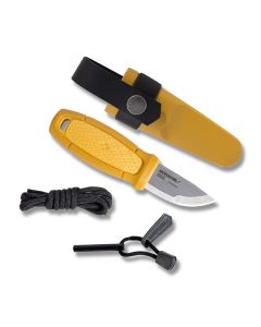 MORAKNIV Eldris Neck Knife with Yellow Polymer Handles and Satin Coated Stainless Steel 2.375” Clip Point Plain Edge Blade Model 12632