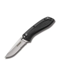 Gerber US Assist Folder with Glass Filled Nylon Handle and Glass Bead Finish 420HC Stainless Steel 3" Clip Point Partly Serrated Edge Blade Model 30-001294