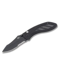 Gerber Instant F.A.S.T. with G-10 Handle with Black G-10 Handle and Black Titanium Coated Stainless Steel 3.375" Drop Point Partially Serrated Blade Model 30-000752