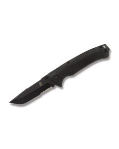 Gerber Decree with Glass-Filled Nylon Handle and Black Coated S30V Stainless Steel 3.188" Clip Point Partially Serrated Blade Model 30-001004