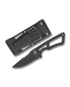 Gerber Ghostrike Fixed Blade Deluxe Kit with Rubberized Diamond Textured Handle and 420HC Stainless Steel 3.25" Drop Point Plain Edge Blade and Nylon Sheath Model 30-001006