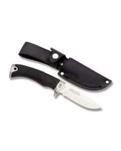 Gerber Gator Premium Drop Point Hunter with Rubberized Gator Grip Handle and CPM-S30V Steel 4.25" Drop Point Plain Edge Blade and Leather Belt Sheath Model 30-001083