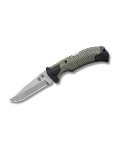 Gerber Edict Lockback with Rubber Over molded Glass Filled Nylon Handles and Non Reflective Glass Bead Finish 154CM Stainless Steel 3.625" Clip Point Plain Edge Blade Model 30-001300