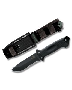 Gerber LMF II Infantry with Black Nylon Handle and 12C27 Stainless Steel 5" Clip Point Partially Serrated Blade and  Sheath Model 22-01629