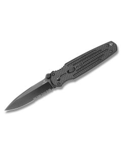 Gerber Mini Covert Fast Linerlock with Black G-10 Handle and Black Titanium Coated 7Cr17MoV Stainless Steel 2.625" Drop Point Plain Edge Blade Model 22-01967