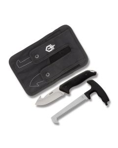 Gerber Moment Field Cleaning Kit II with Textured Rubber Handle and 5CR15MoV Stainless Steel Blade Nylon Sheath Model 31-002680