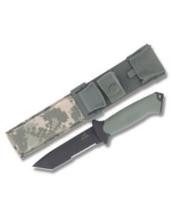 Gerber Prodigy Tanto with TacHide and Black Glass Filled Nylon Handle and 420HC Stainless Steel 4.75" Tanto Partially Serrated Blade and Nylon Sheath Model 31-000558