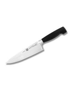 Henckels Four Star Series 40th Anniversary 7" Chef's Knife wtih Black Polypropylene Handles and High Carbon No Stain Steel Blades Model 31071-183