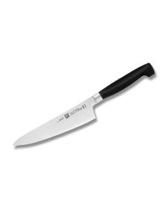 Henckels Four Star Series 40th Anniversary 5.50" Prep Knife with Black Polypropylene Handles and High Carbon No Stain Steel Model 31093-143