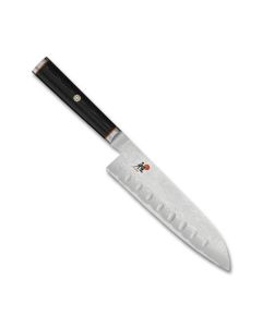 Miyabi Kaizen Santoku Knife with 5.5" VG-10 64-layer Damascus Hollow Edge Blade Model 34194-153