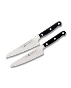 J.A Henckel Pro 2 Piece Prep Set with Black Polymer Handles and Satin Coated Fridour Steel Blades Model 38430-014