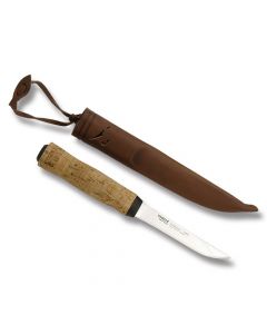 Helle Hellefisk with Cork Handles and Triple Laminated Stainless Steel 4.875" Drop Point Plain Edge Blade Model 120