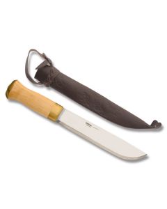 Helle Lappland with Birch Wood Handles and Sandvik 12C27 Stainless Steel 8.438" Clip Point Plain Edge Blade Model 70