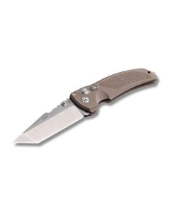 Hogue EX-03 Tanto Folder with Flat Dark Earth Glass Filled Polymer Handles and Stone Tumbled Finish 154CM Stainless Steel 3.50" Tanto Point Plain Edge Blade Model 34363