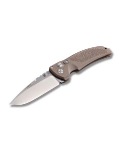 Hogue EX-03 Drop Point Folder with Flat Dark Earth Glass Filled Polymer Handles and Stone Tumbled Finish 154CM Stainless Steel Drop Point Plain Edge Blades Model 34373