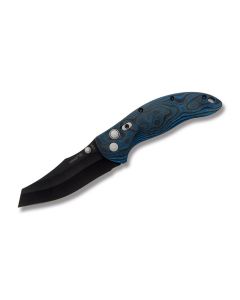 Hogue EX-04 Blue Lava G-Mascus G-10 Handle with Black Coated 154CM Stainless Steel 4” Wharncliffe Plain Edge Blade Model 34443