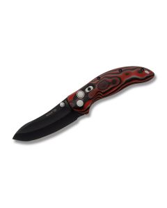 Hogue EX-04 Red Lava G-Mascus G-10 Handle with Black Coated 154CM Stainless Steel 3.50” Upswept Plain Edge Blade Model 34472