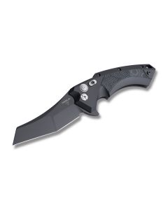 Hogue X5 Wharncliffe Folder with Black 6061-T6 Anodized Aluminum Handle and Black Cerakote CPM-154 Stainless Steel 4" Wharncliffe Plain Edge Blade Model 34549