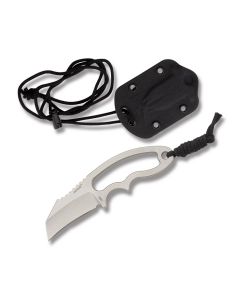 Hogue EX-F03 Neck Knife with Stonewash Coated 154CM Stainless Steel 2.25" Hawkbill Plain Edge Blade with Black Molded Polymer Sheath Model 35360