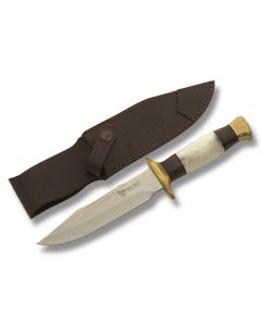 Hen & Rooster Hunter with Stag Handles and German Stainless Steel 6.50" Clip Point Plain Edge Blades Model HR-0004