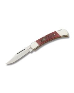 Hen and Rooster Lockback 4.50 with Red Jigged Bone Handle and Stainless Steel Plain Edge Blades Model 361-RPB