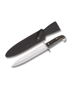 Hen & Rooster Bowie with Stag Handles and Mirror Polished Stainless Steel Clip Point Blades Model HR5032