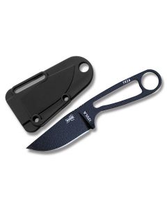 ESEE Knives Izula Black Coated 1095 Carbon Steel Construction with 2.63" Drop Point Plain Edge and Black Molded Sheath with Kit Model IZULA-B-KIT