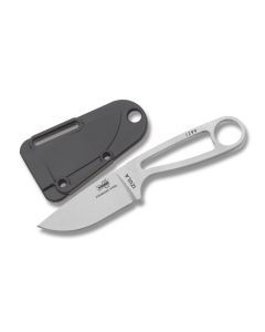 ESEE Knives Izula 440C Stainless Steel Construction with 2.63" Drop Point Plain Edge and Black Molded Sheath Model IZULA-SS