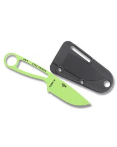 ESEE Knives Izula Venom Green Epoxy Powder Coated 1095 Carbon Steel 2.63" Drop Point Plain Edge and Black Molded Sheath with Kit Model IZULA-VG-KIT