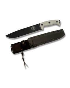 ESEE Knives Junglas Machete with OD Green  Micarta Handles and Black Epoxy Powder Coated 1095 Carbon Steel 10.375” Drop Point Plain Edge Blade with Black Kydex MOLLE Sheath Model JUNGLAS