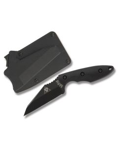 KA-BAR KBD Master Series TDI Hinderance with Black Ultramid Handle and Black Coated 1095 Carbon Steel 3.563" Modified Tanto Tip Plain Edge Blade with Black Hard Plastic Sheath Model 2486