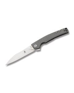 Kizer Knives Splinter with 6AL4V Titanium Handles and Stonewash Coated CPM-S35VN Stainless Steel 3.25" Clip Point Plain Edge Blade Model KI3457A1