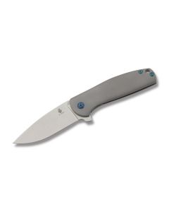 Kizer Knives Gemini with 6AL4V Titanium Handles and Satin Coated CPM-S35VN Stainless Steel 3.125" Drop Point Plain Edge Blade Model KI3471