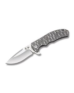 Kizer Knives V3 with 6AL4V Titanium Handles and Stonewash Coated CPM-S35VN Stainless Steel 3.75" Drop Point Plain Edge Blade Model KI4401B1