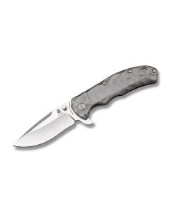 Kizer Knives Caligine with 6AL4V Titanium Handles and Stonewash Coated CPM-S35VN Stainless Steel 3.75" Drop Point Plain Edge Blade Model KI4401D