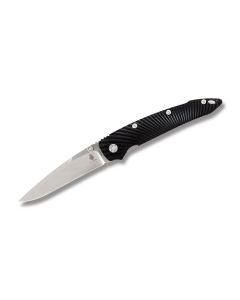 Kizer Sliver Folding Knife with Black Aluminum Handle and Stonewash Coated CPM-S35VN Stainless Steel 3.50" Drop Point Plain Edge Blade Model 4419A4